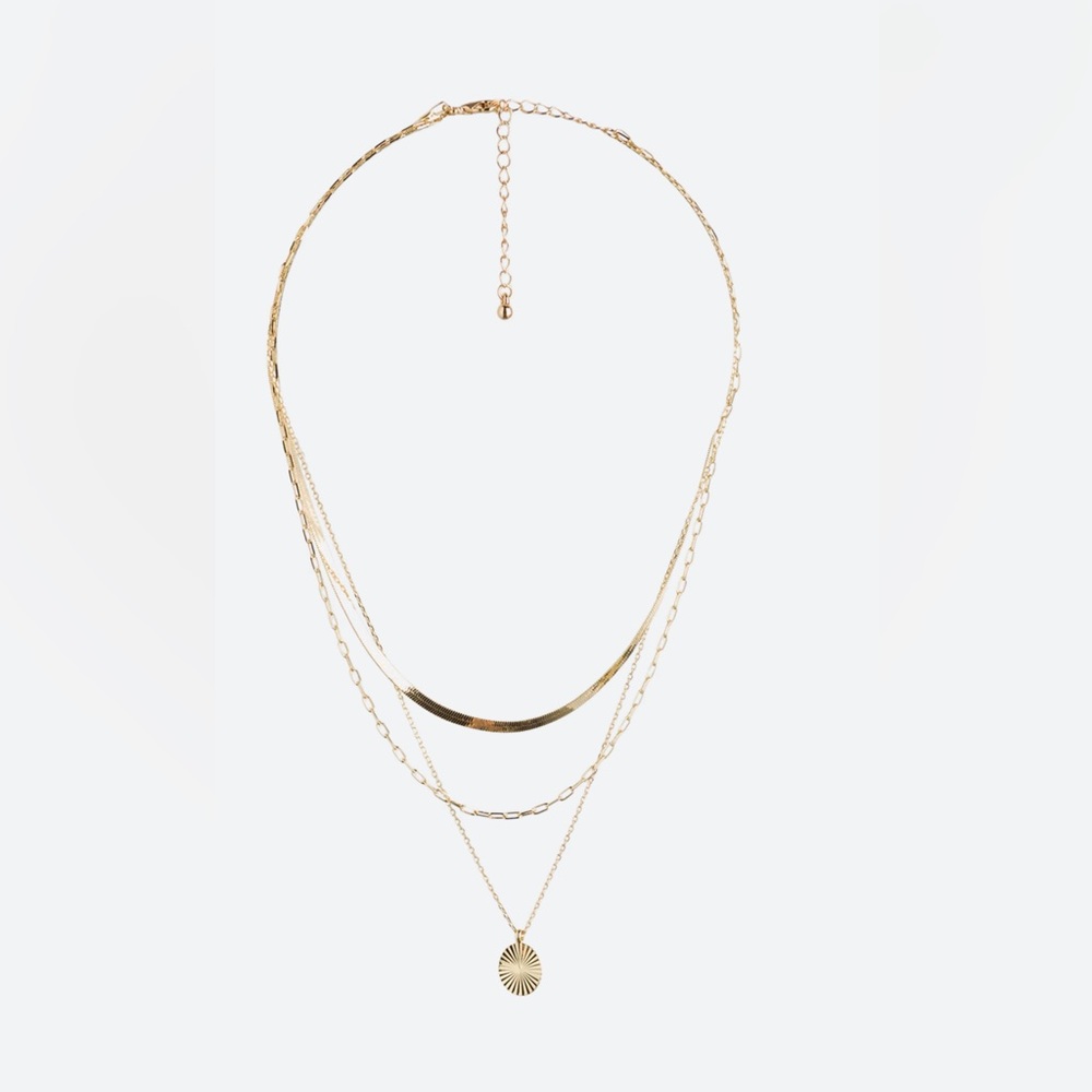 JILL MICHAEL
Samantha Triple Layer Chain Necklace